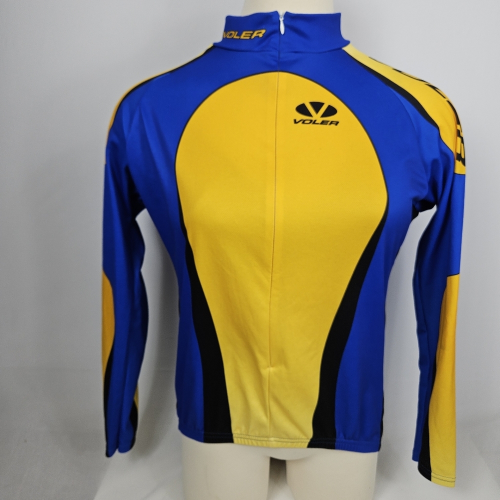 Voler women's Size 3XL 3/4 Zip Cycling Jersey Made in USA Blue Yellow and black